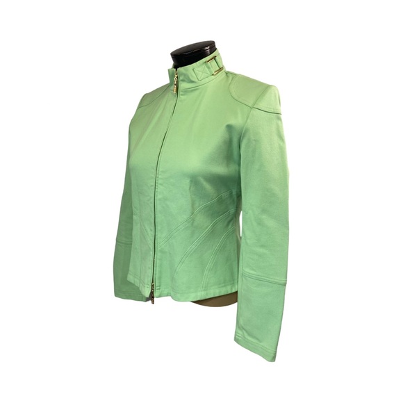 St. John Sport By Marie Gray Zip Front Green Jacket Size M - Picture 4 of 16